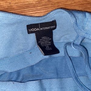 Blue MODA International bleached top